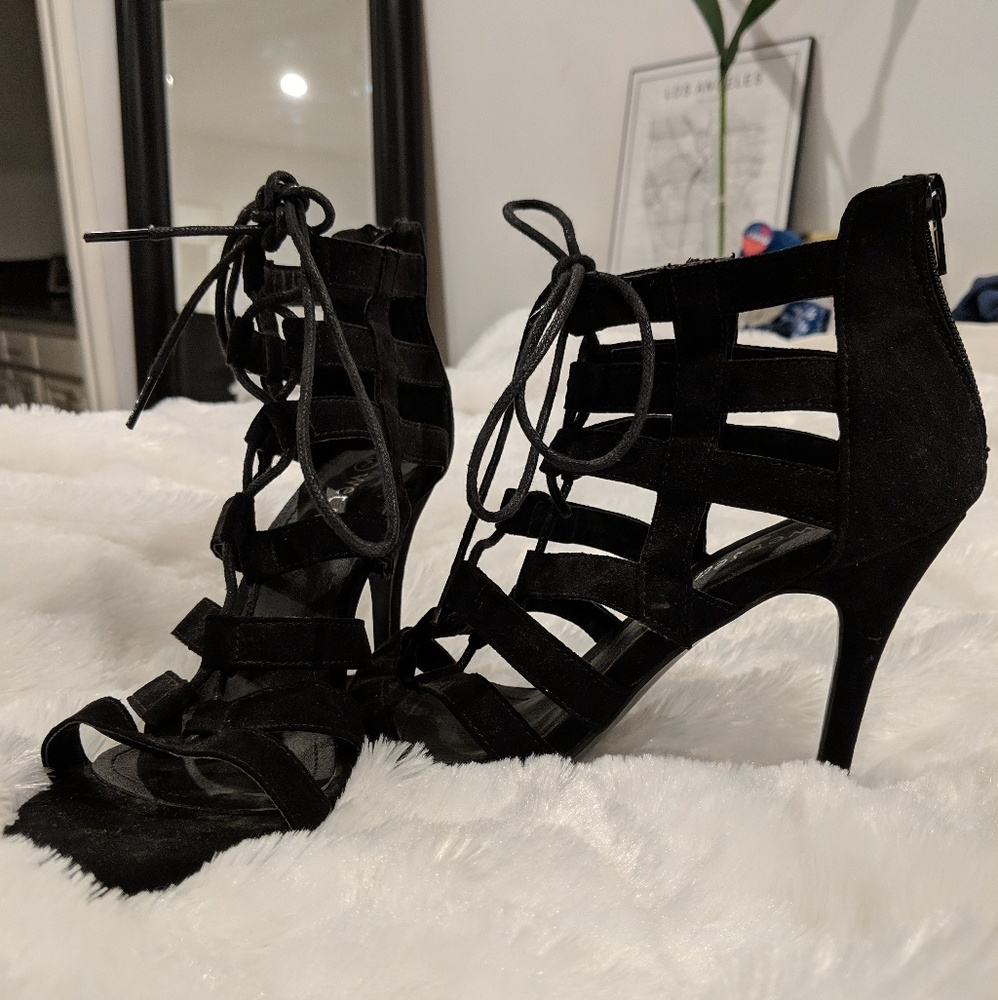 Black Laced Up Heels